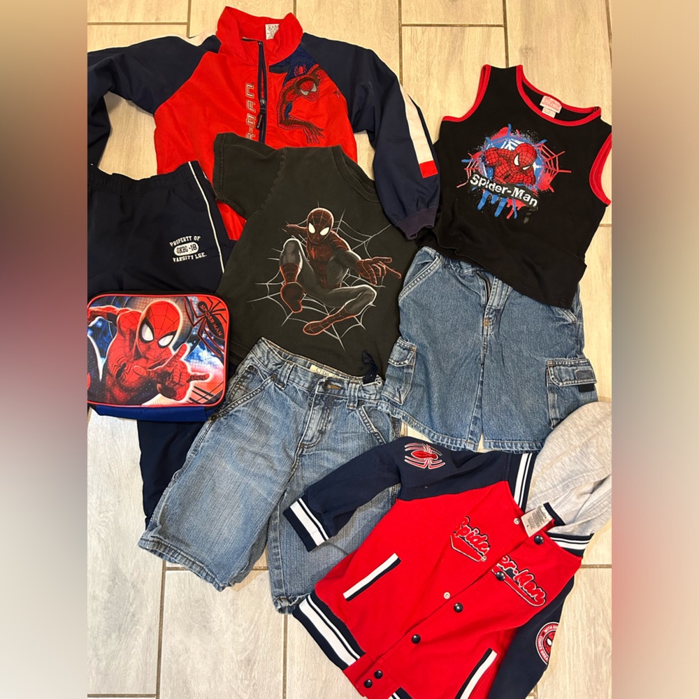 Spider-Man Kids Clothing Set Y2K 90’s Bundle size 6/7